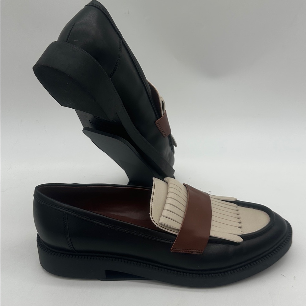 Marc Fisher Black Brown Creme MFCalixy Loafers Women’s Size 9.5M - Picture 5 of 16